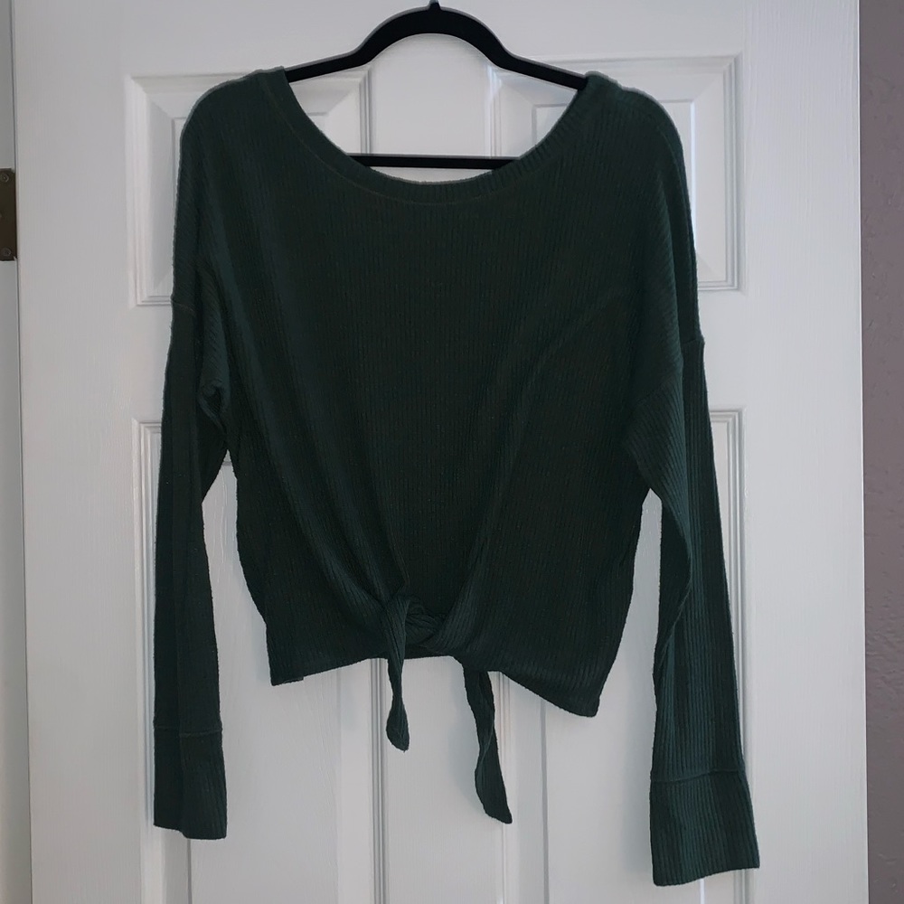 Abercrombie and Fitch Long Sleeve Tie Front shirt